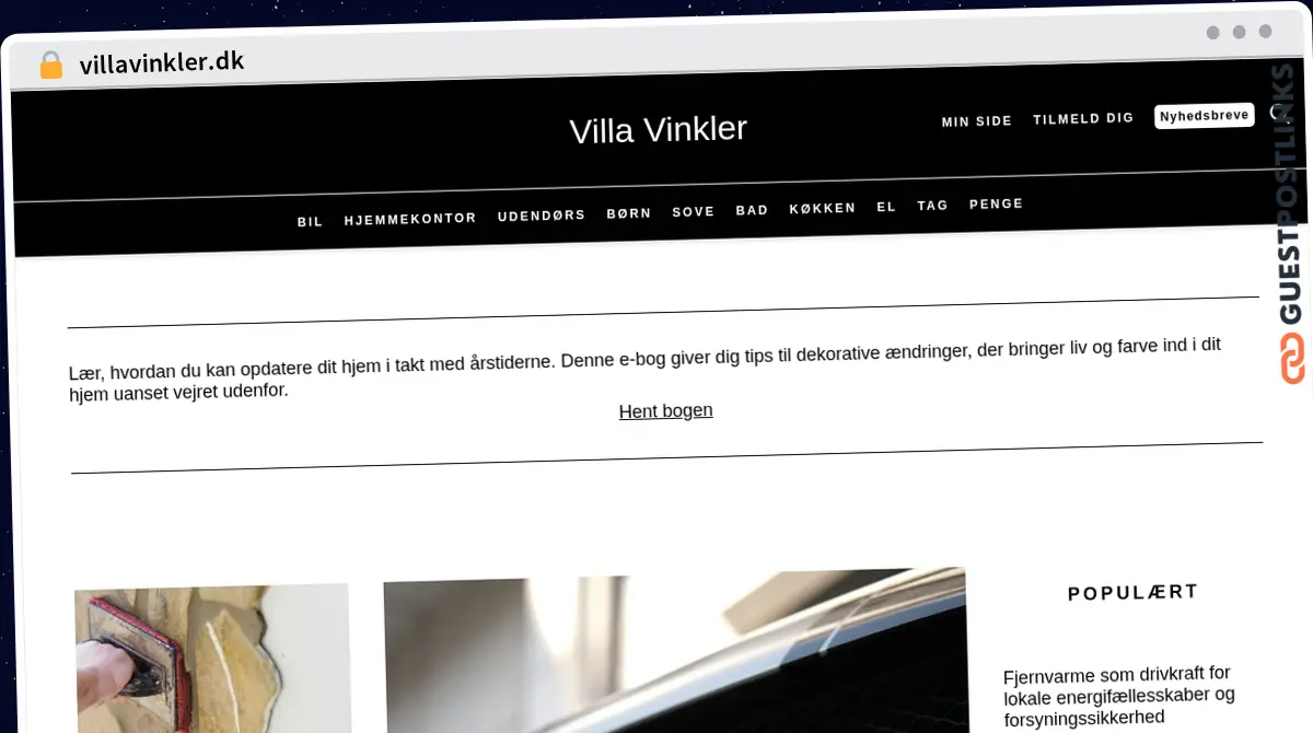 Publish Guest Post on villavinkler.dk