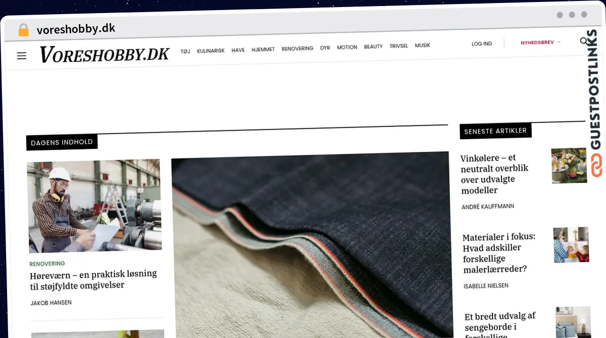 Publish Guest Post on voreshobby.dk
