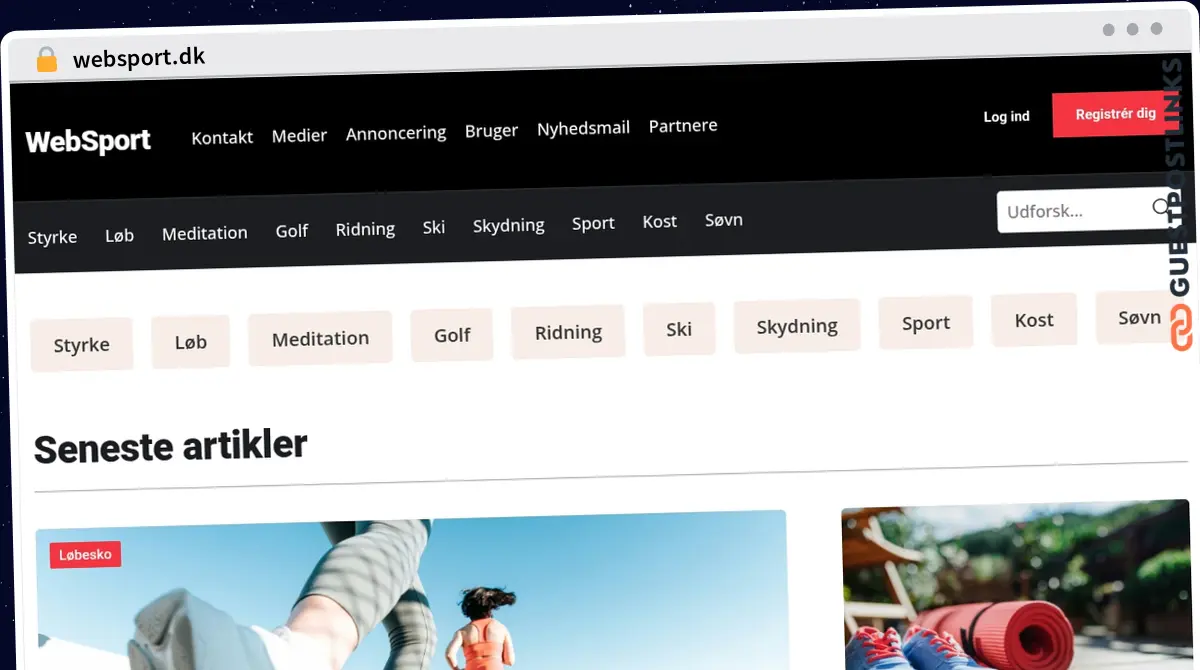 Publish Guest Post on websport.dk