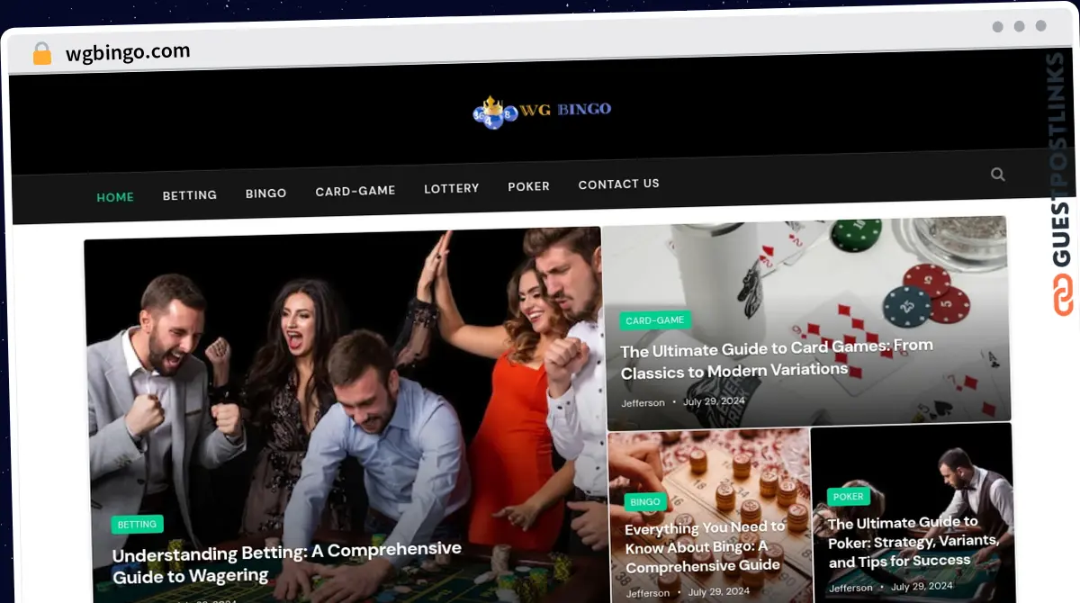 Publish Guest Post on wgbingo.com
