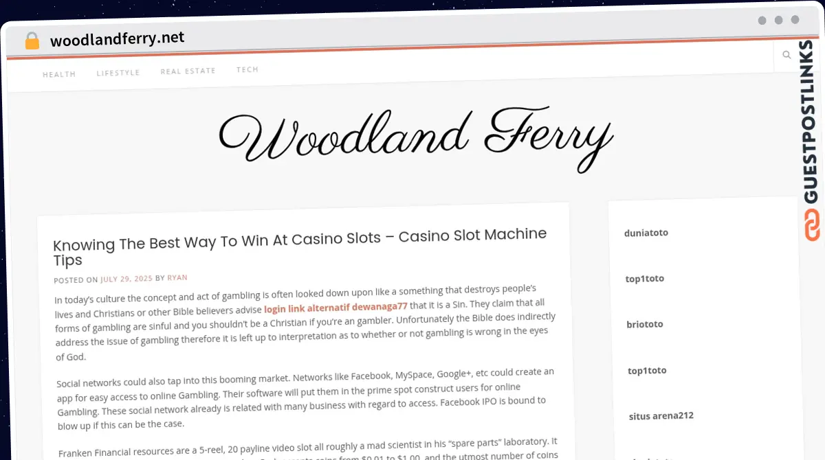 Publish Guest Post on woodlandferry.net
