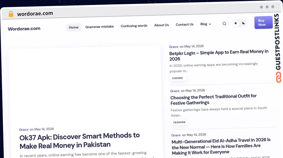 Publish Guest Post on wordorae.com