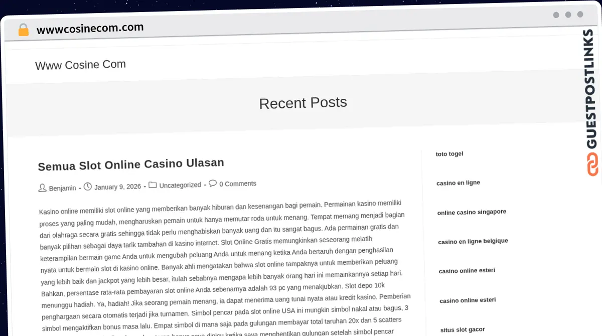 Publish Guest Post on wwwcosinecom.com