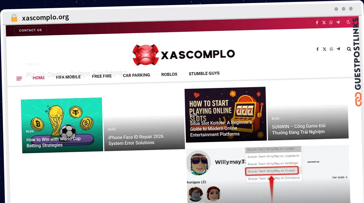 Publish Guest Post on xascomplo.org