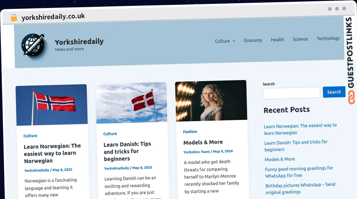 Publish Guest Post on yorkshiredaily.co.uk