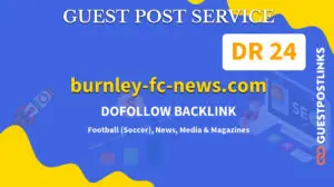 Buy Guest Post on burnley-fc-news.com