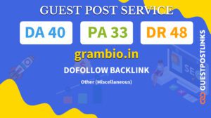 Buy Guest Post on grambio.in