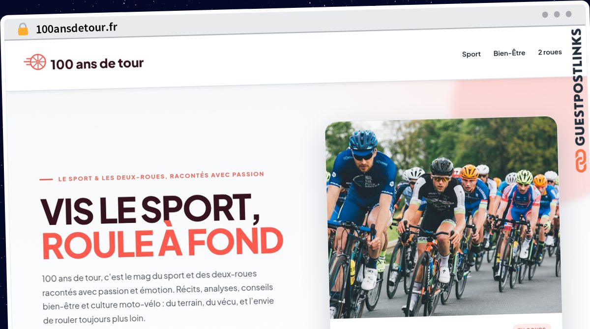 Publish Guest Post on 100ansdetour.fr