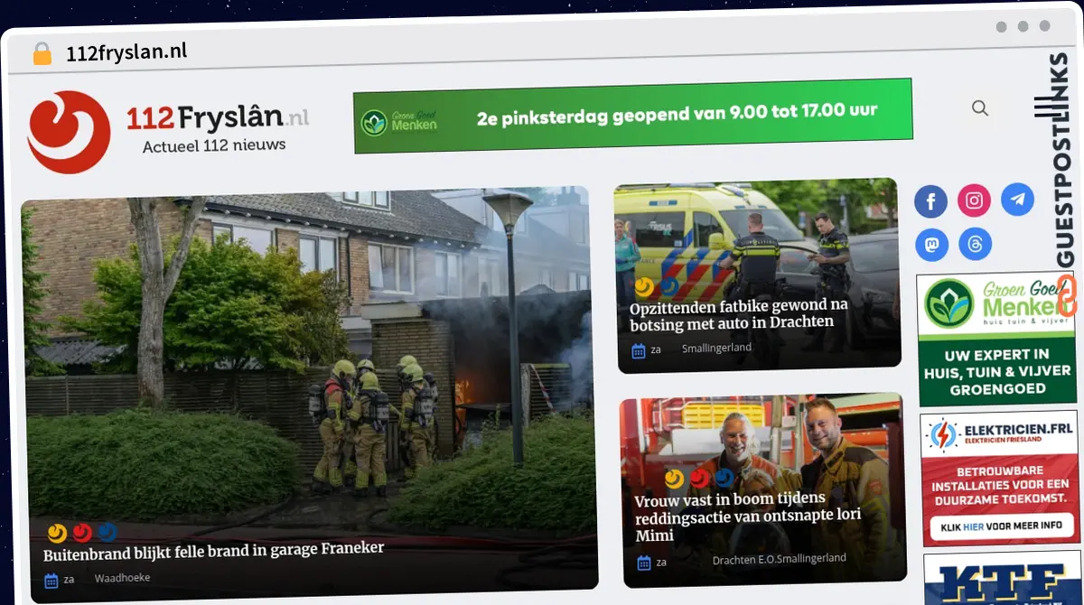 Publish Guest Post on 112fryslan.nl