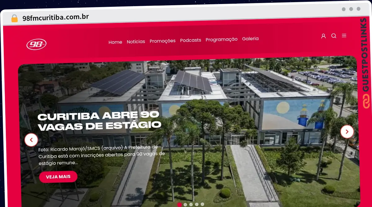 Publish Guest Post on 98fmcuritiba.com.br