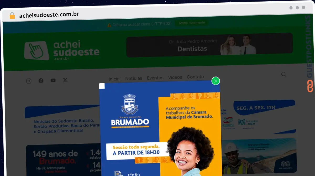 Publish Guest Post on acheisudoeste.com.br