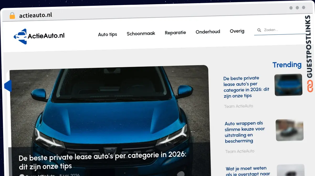 Publish Guest Post on actieauto.nl