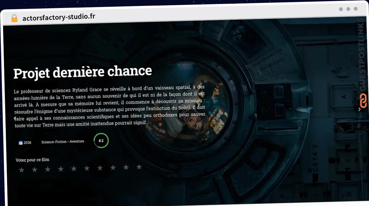 Publish Guest Post on actorsfactory-studio.fr