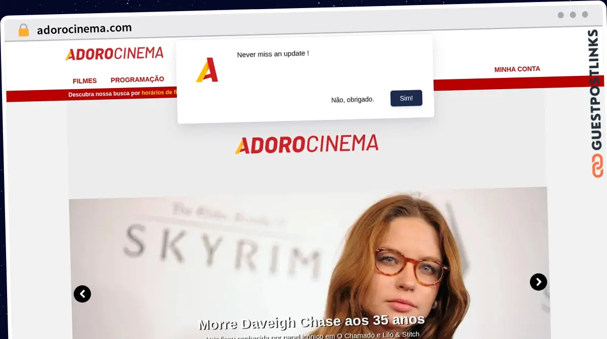 Publish Guest Post on adorocinema.com