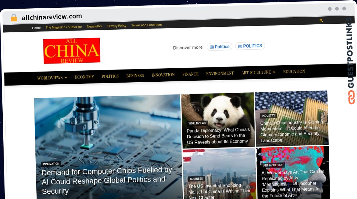 Publish Guest Post on allchinareview.com