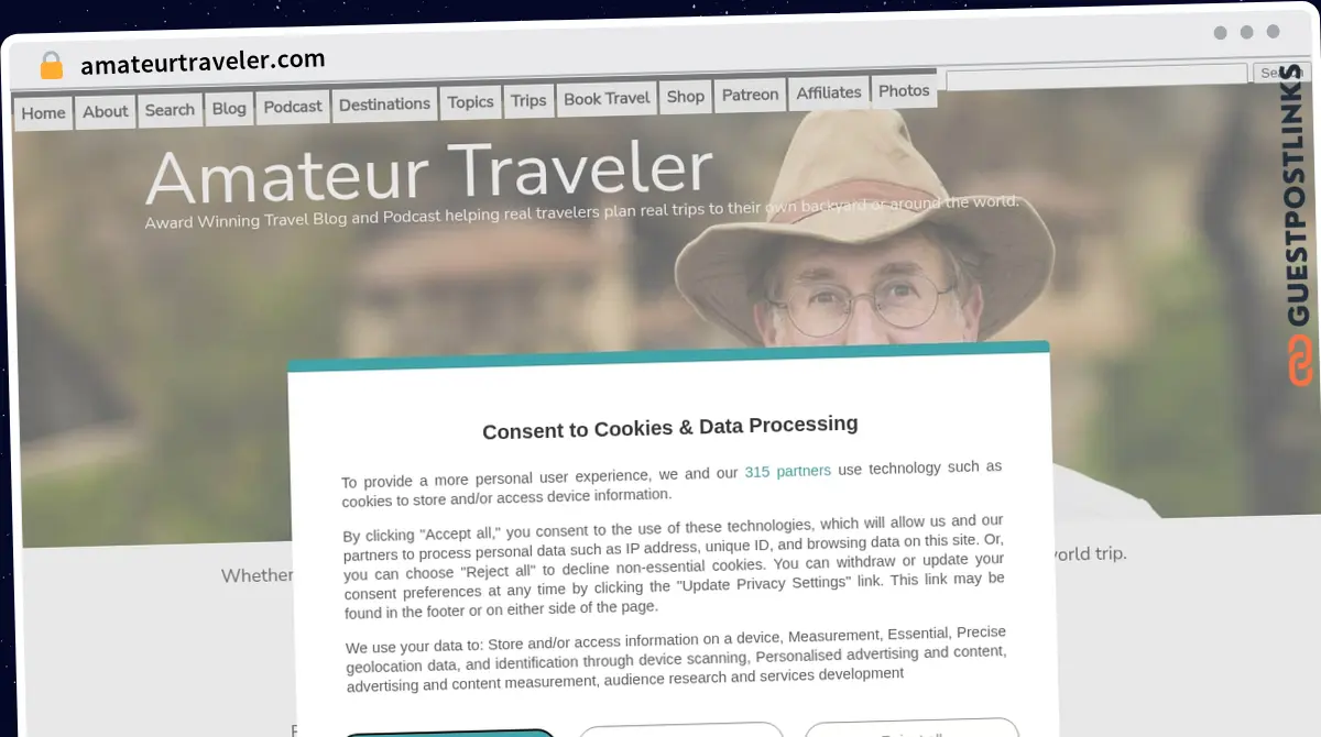 Publish Guest Post on amateurtraveler.com