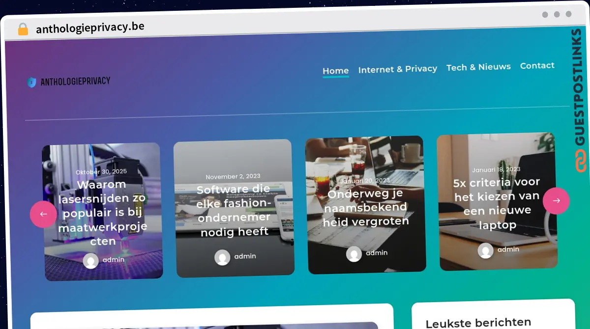 Publish Guest Post on anthologieprivacy.be