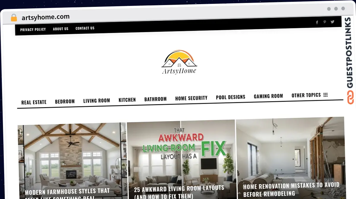 Publish Guest Post on artsyhome.com
