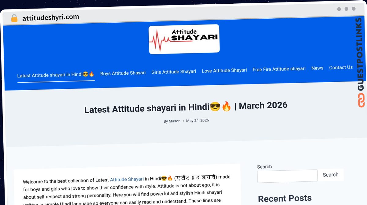 Publish Guest Post on attitudeshyri.com