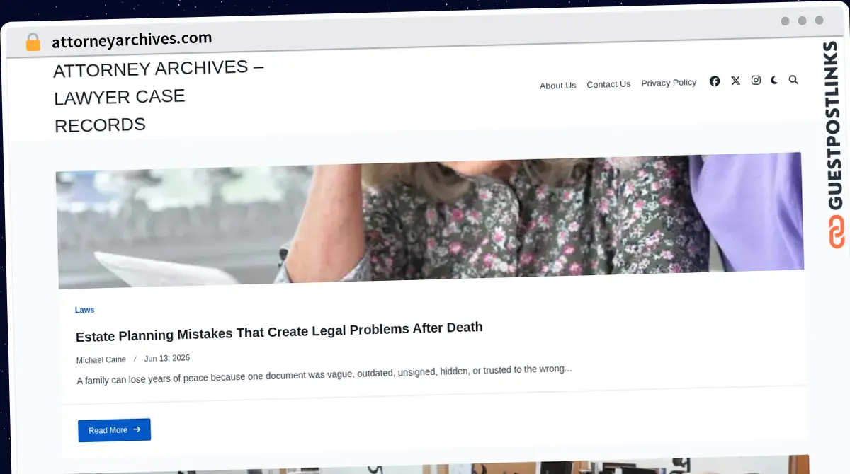 Publish Guest Post on attorneyarchives.com
