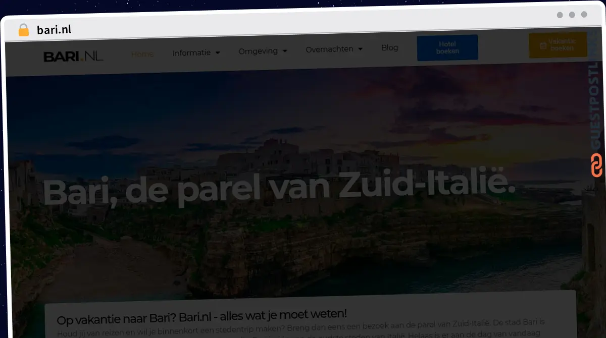 Publish Guest Post on bari.nl