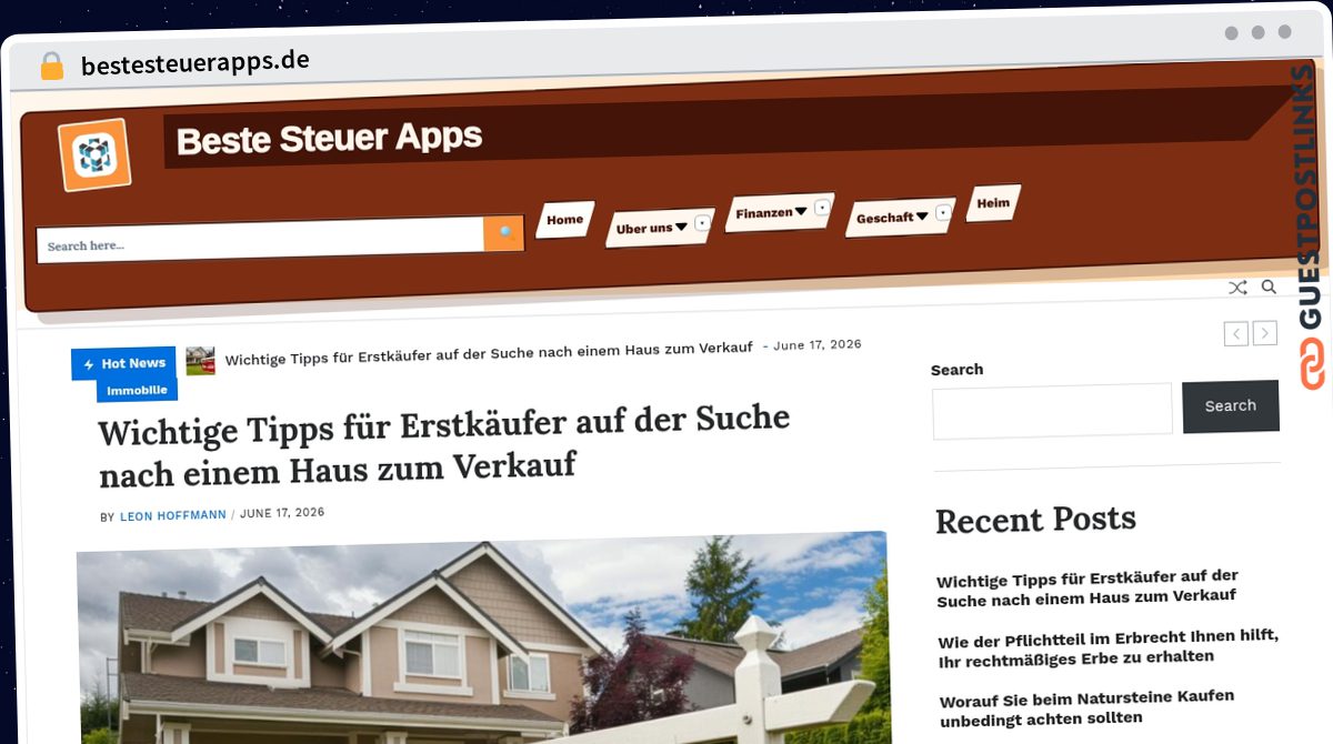 Publish Guest Post on bestesteuerapps.de