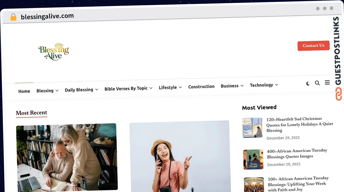 Publish Guest Post on blessingalive.com