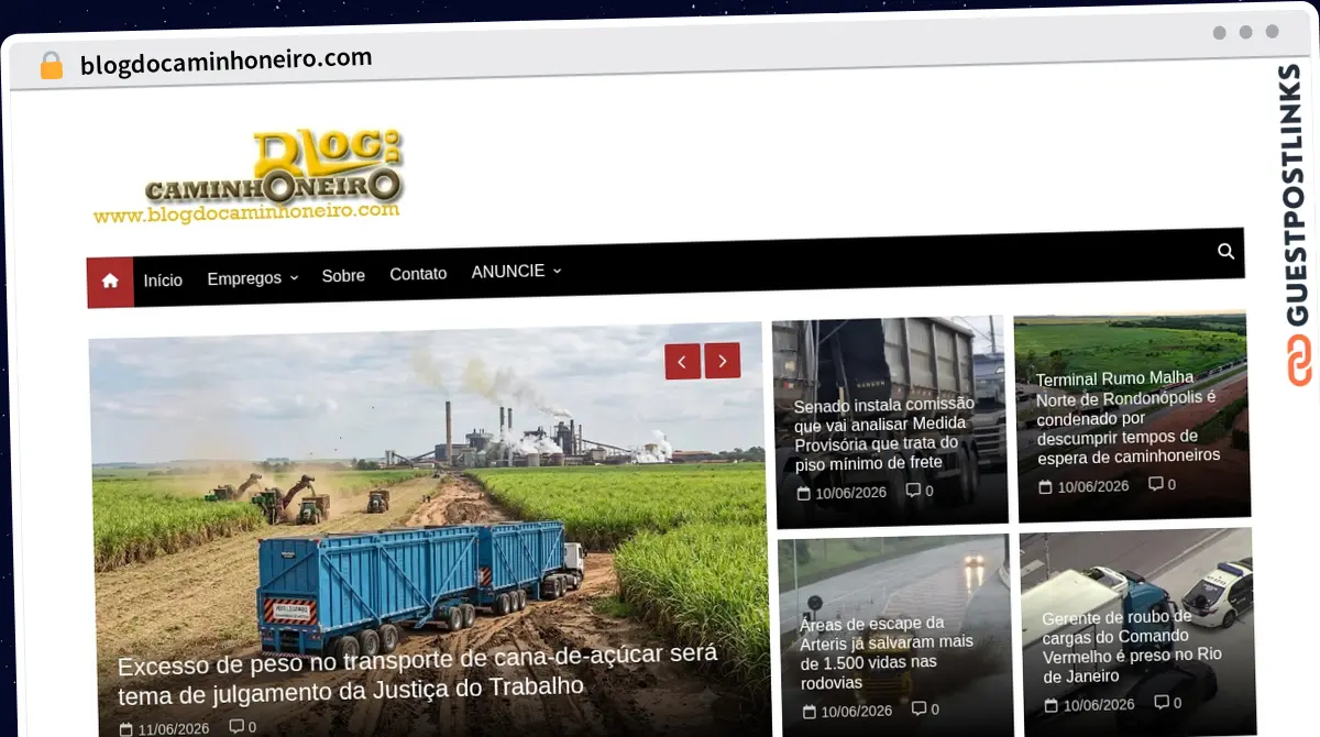 Publish Guest Post on blogdocaminhoneiro.com