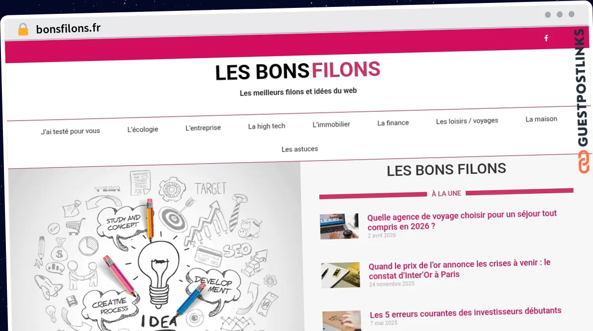 Publish Guest Post on bonsfilons.fr