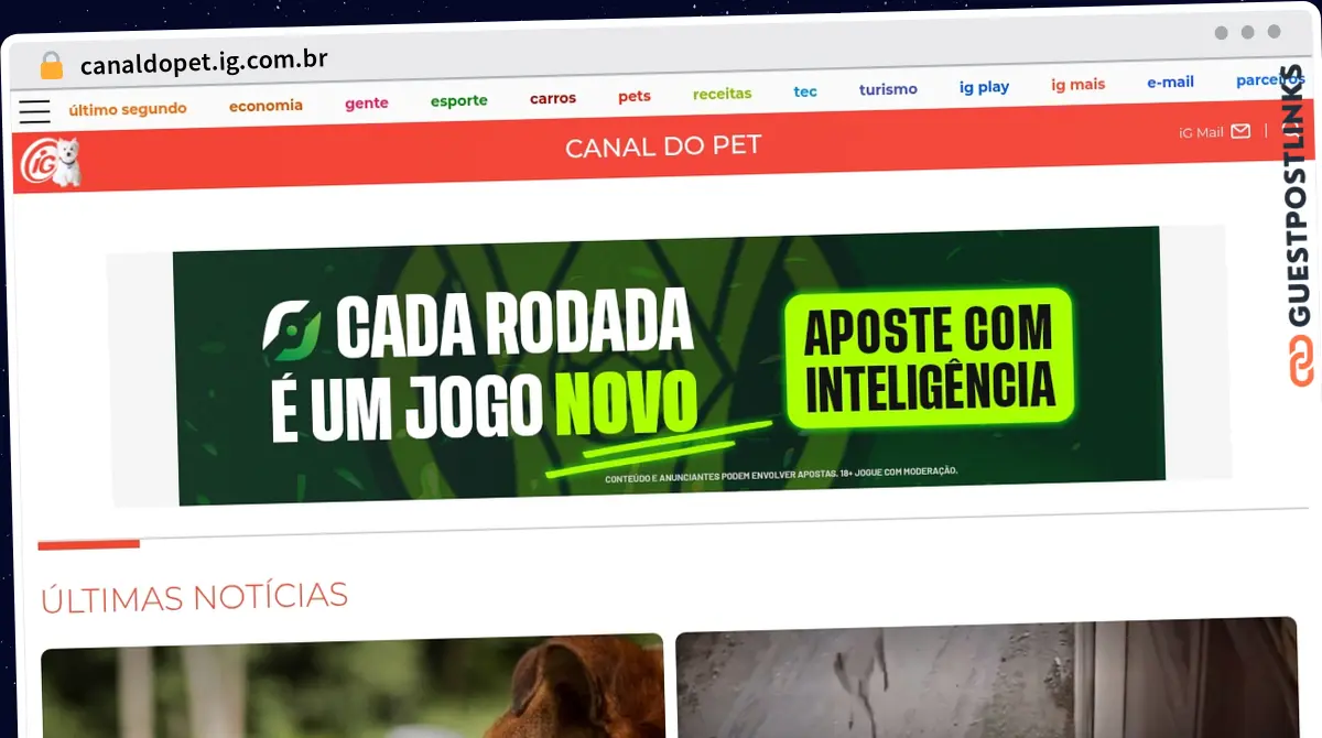 Publish Guest Post on canaldopet.ig.com.br