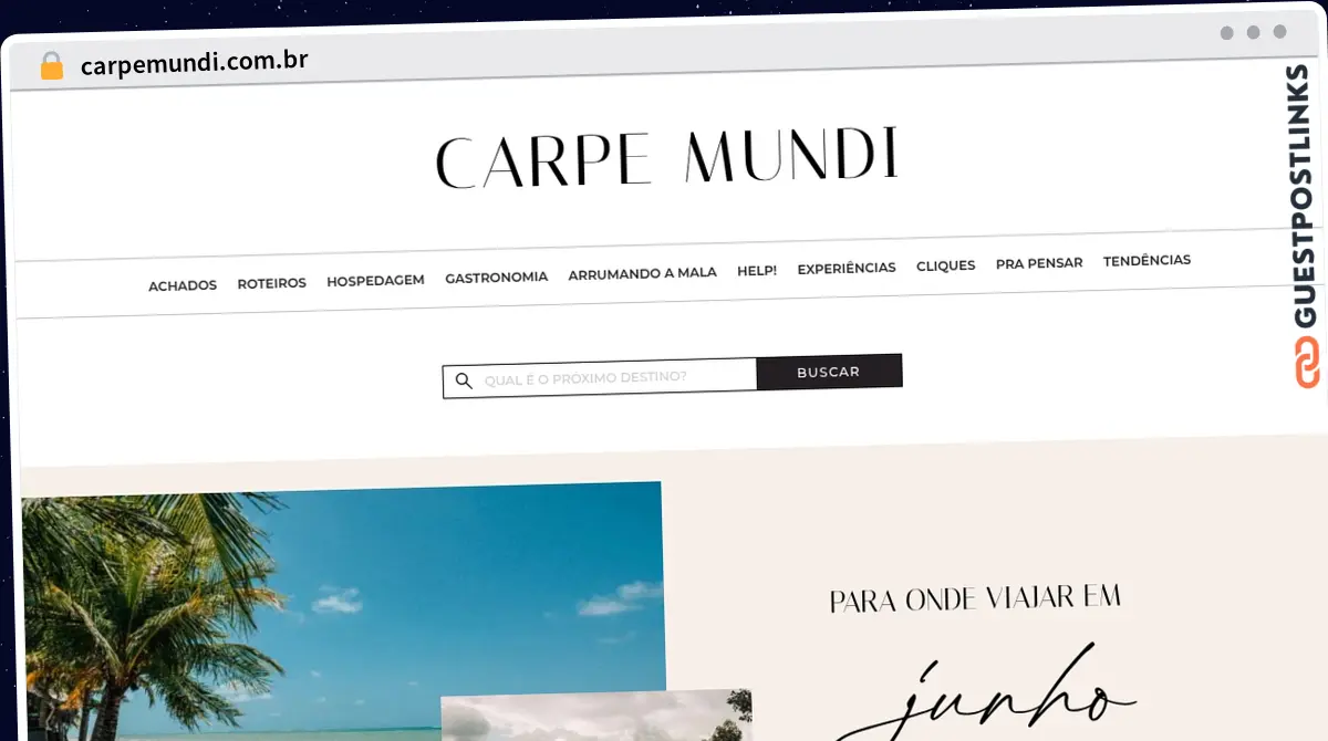 Publish Guest Post on carpemundi.com.br