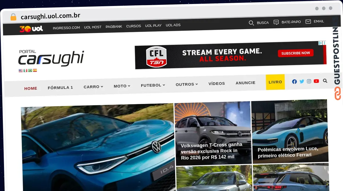 Publish Guest Post on carsughi.uol.com.br