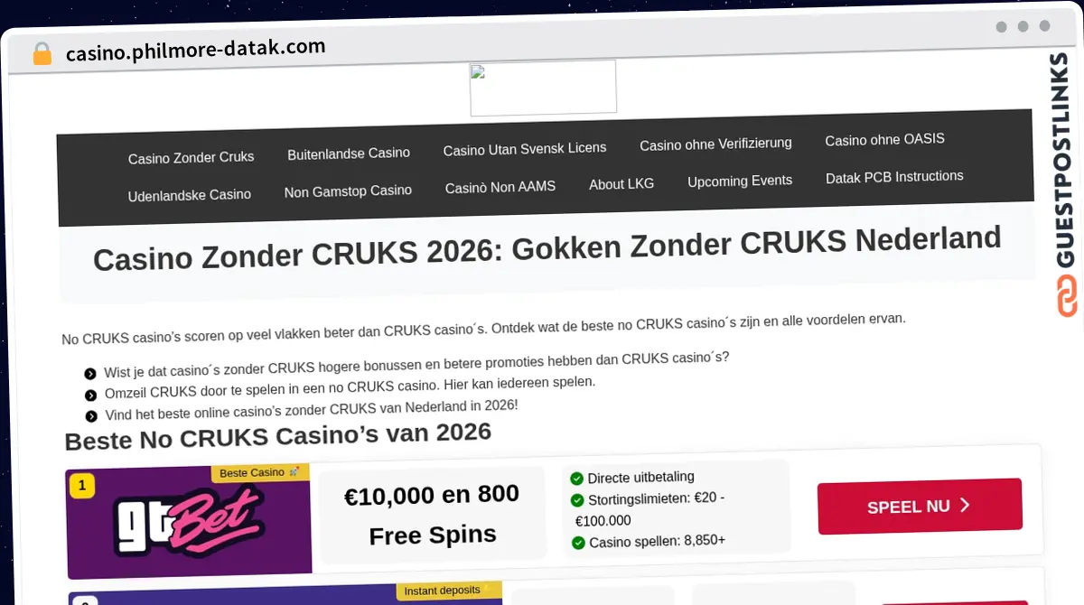 Publish Guest Post on casino.philmore-datak.com