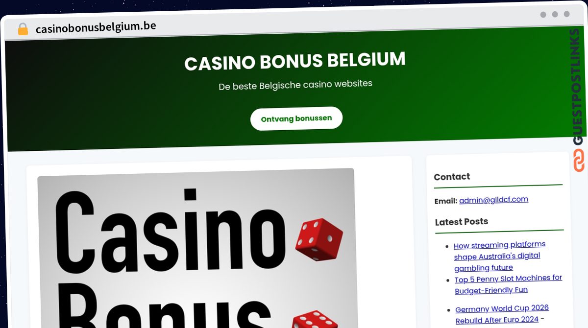 Publish Guest Post on casinobonusbelgium.be