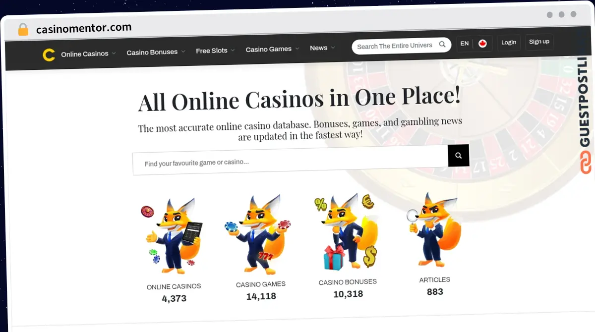 Publish Guest Post on casinomentor.com
