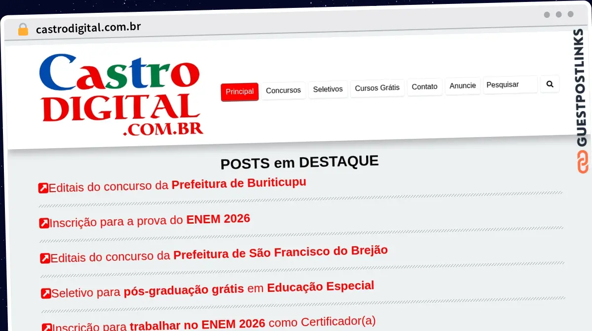 Publish Guest Post on castrodigital.com.br