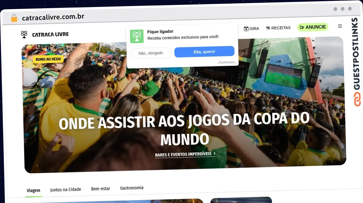 Publish Guest Post on catracalivre.com.br
