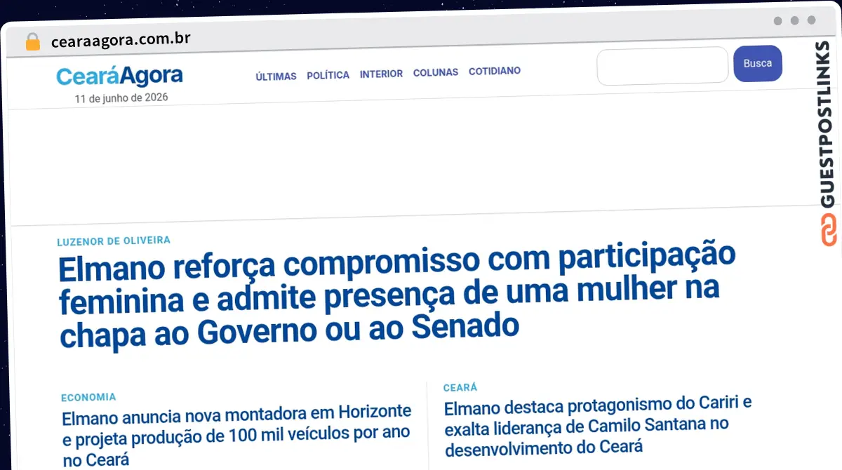 Publish Guest Post on cearaagora.com.br