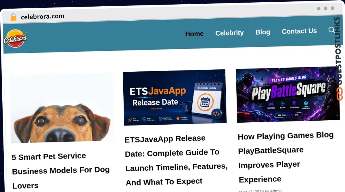 Publish Guest Post on celebrora.com