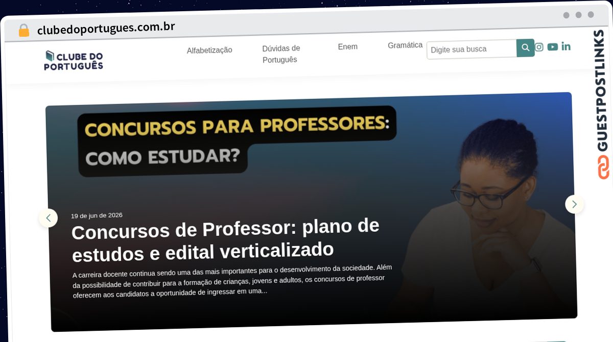 Publish Guest Post on clubedoportugues.com.br