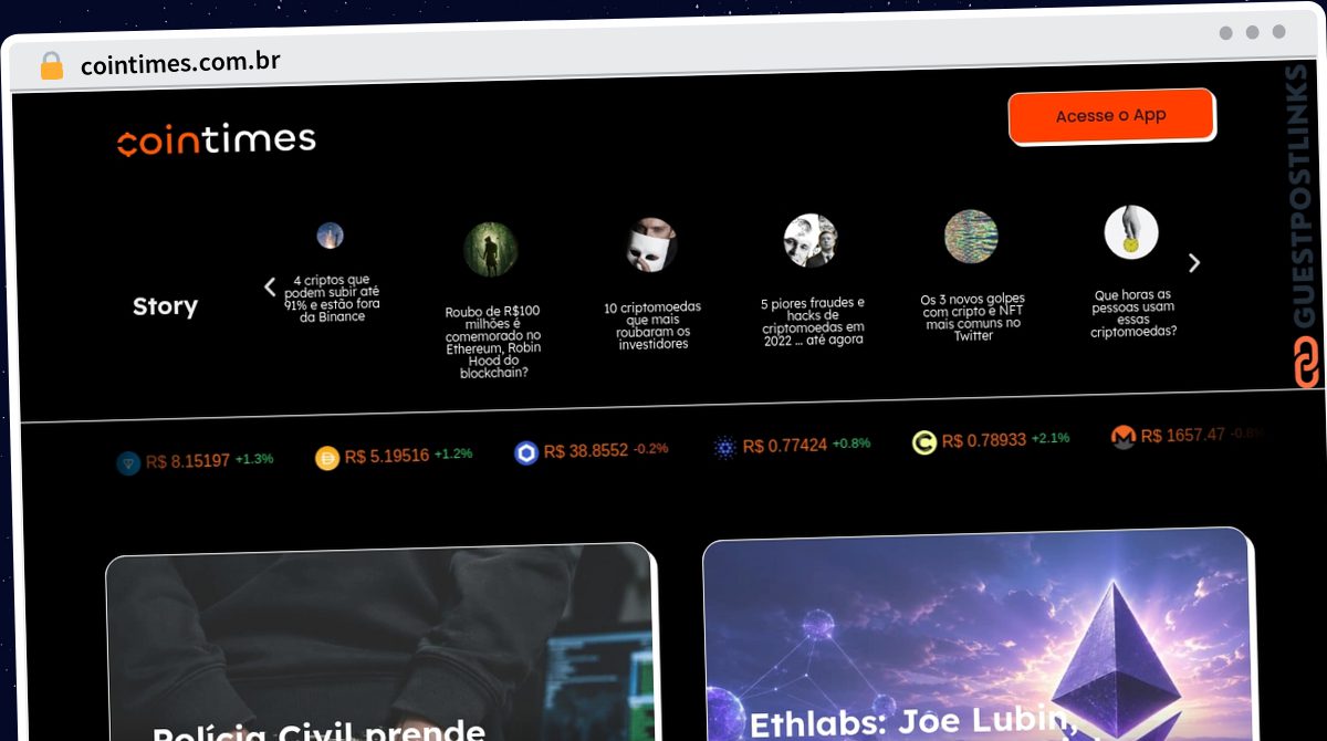 Publish Guest Post on cointimes.com.br