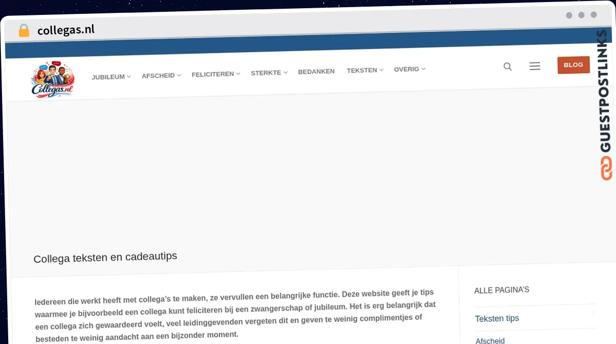 Publish Guest Post on collegas.nl
