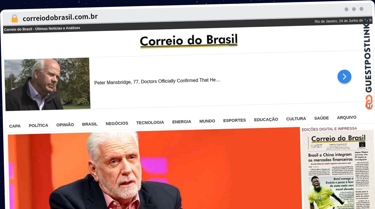 Publish Guest Post on correiodobrasil.com.br