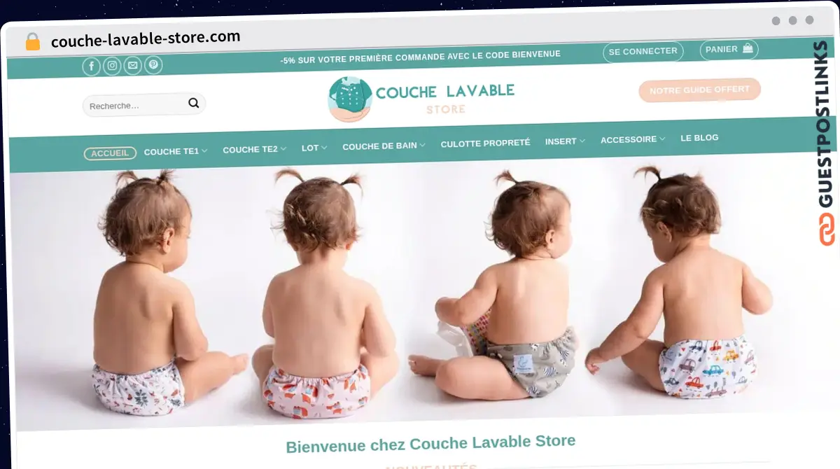 Publish Guest Post on couche-lavable-store.com