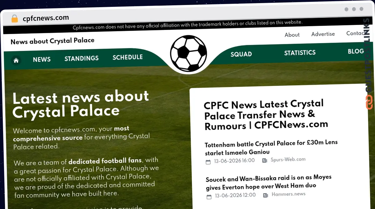 Publish Guest Post on cpfcnews.com