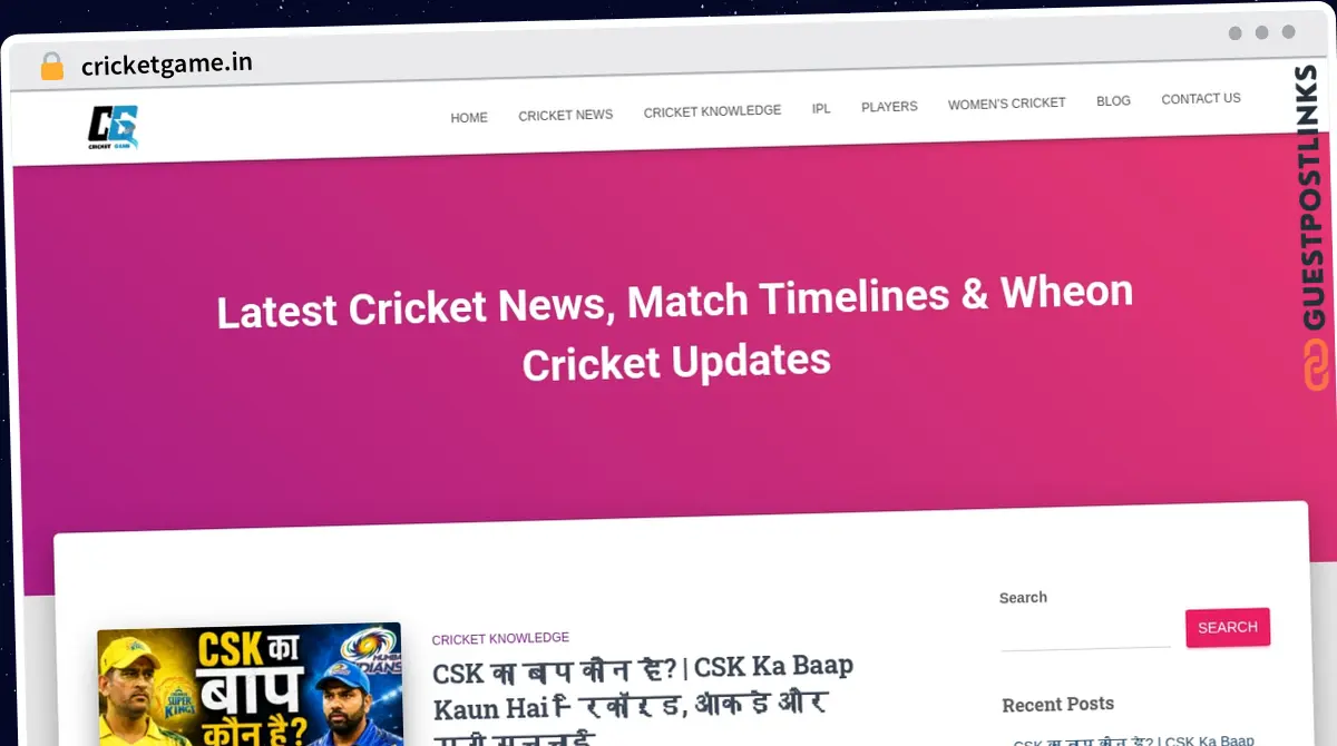 Publish Guest Post on cricketgame.in