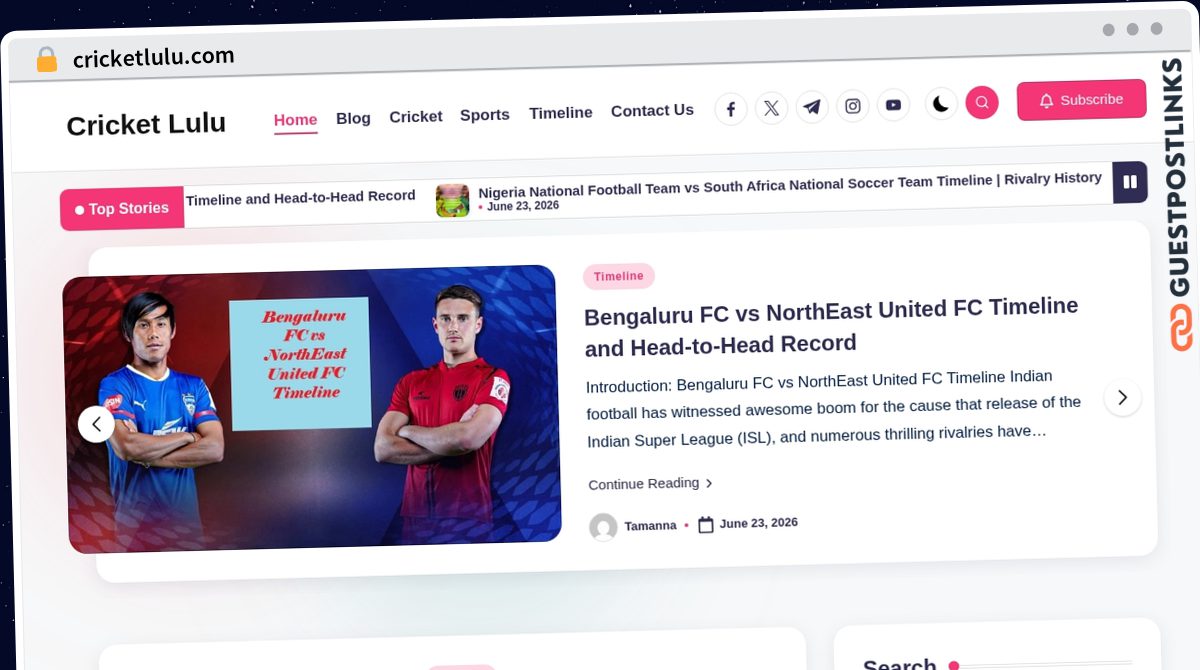 Publish Guest Post on cricketlulu.com
