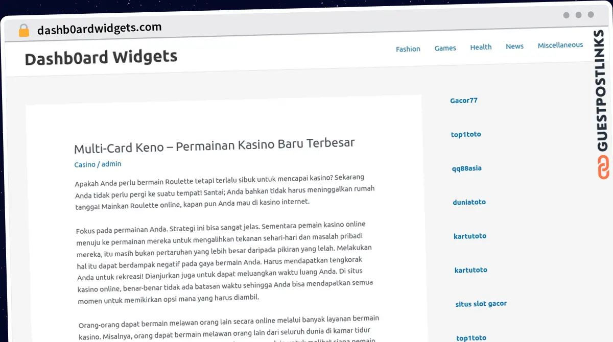 Publish Guest Post on dashb0ardwidgets.com