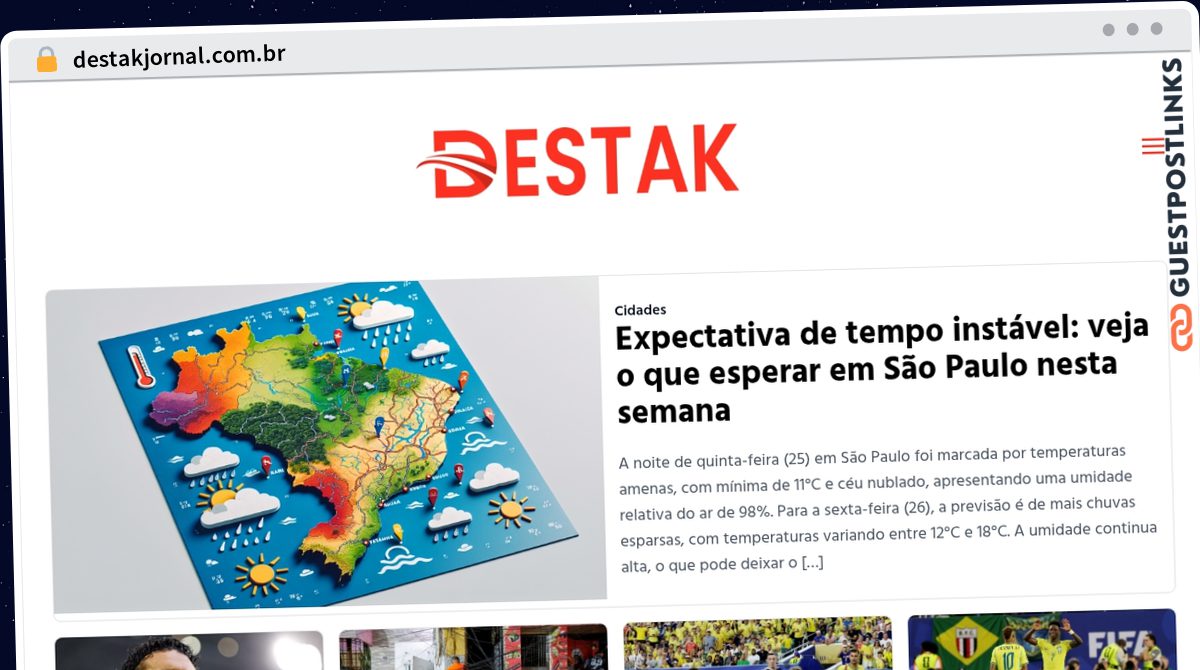 Publish Guest Post on destakjornal.com.br