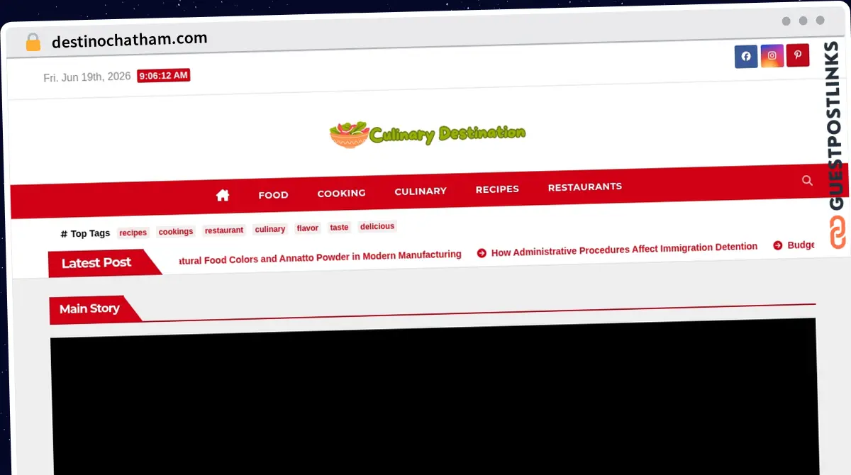 Publish Guest Post on destinochatham.com